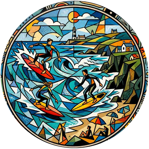Cornish Surf 06 coaster design