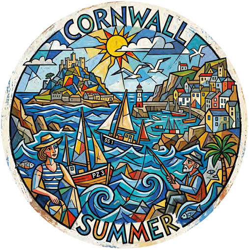 Cornish Summer 02 coaster design