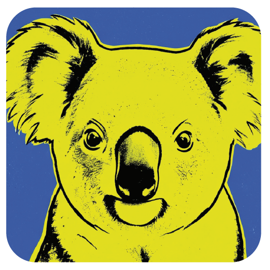 Warhol Koala 01 coaster design