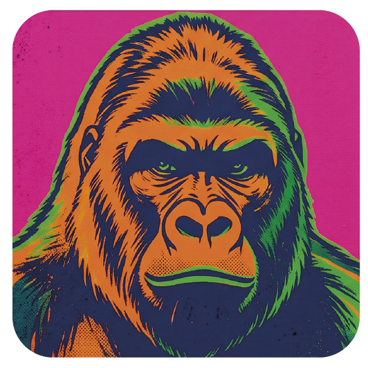 Warhol Gorilla 03 coaster design