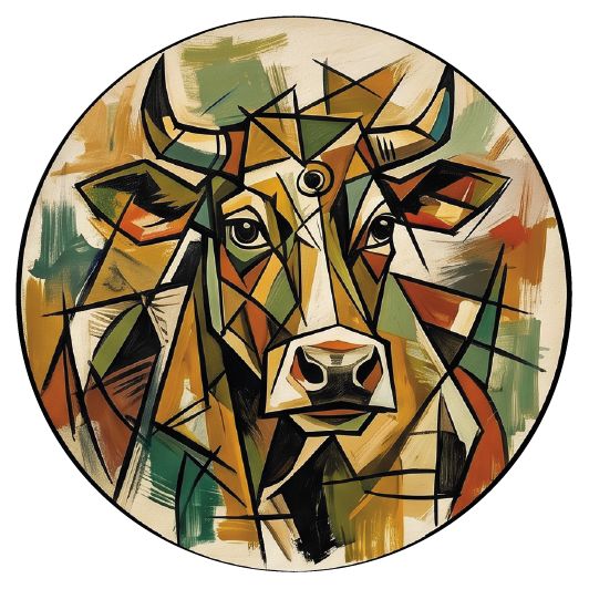 Picasso Cow 03 coaster design
