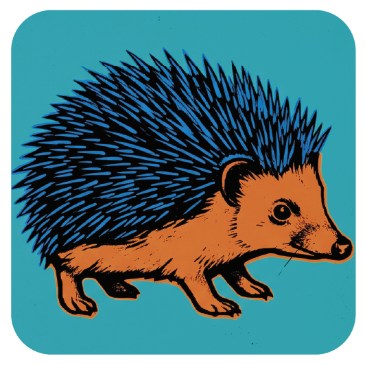 Warhol Hedgehog 02 coaster design