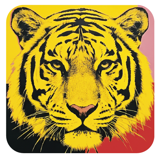 Warhol Tiger 01 coaster design