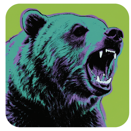 Warhol Bear 02 coaster design