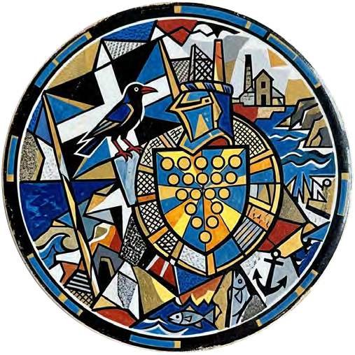 Cornish Flag Shield 02 coaster design