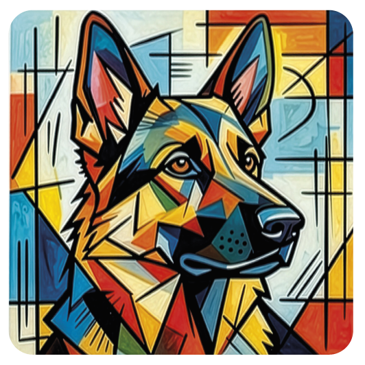Picasso Dog 09 coaster design