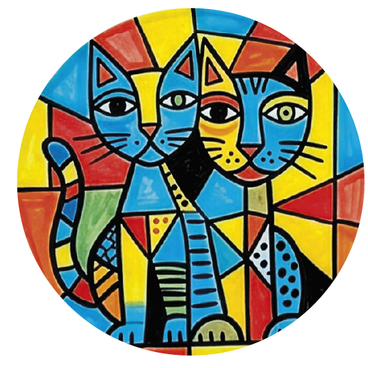 Picasso Cat 01 coaster design