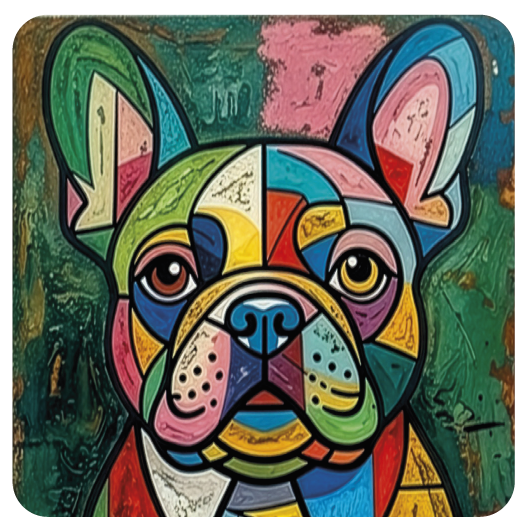 Picasso Dog 10 coaster design