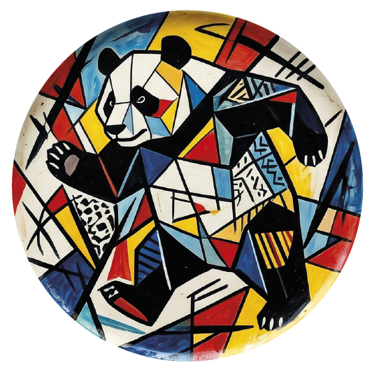 Picasso Panda 02 coaster design