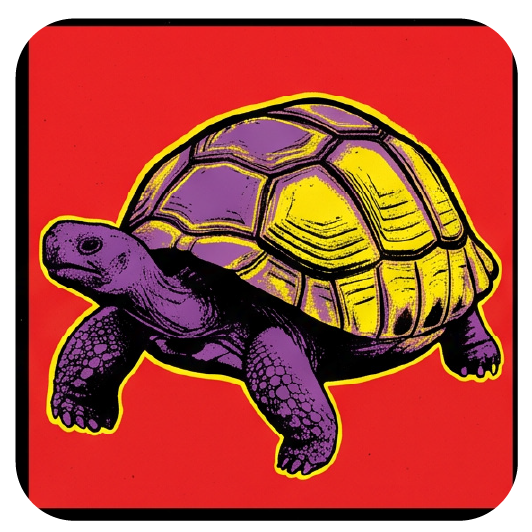 Warhol Tortoise 04 coaster design