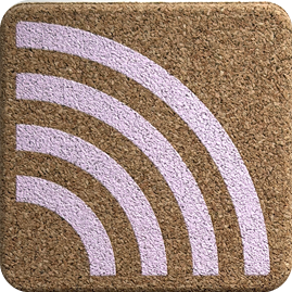Rainbow Pink (Square) — scandi geometric cork coaster
