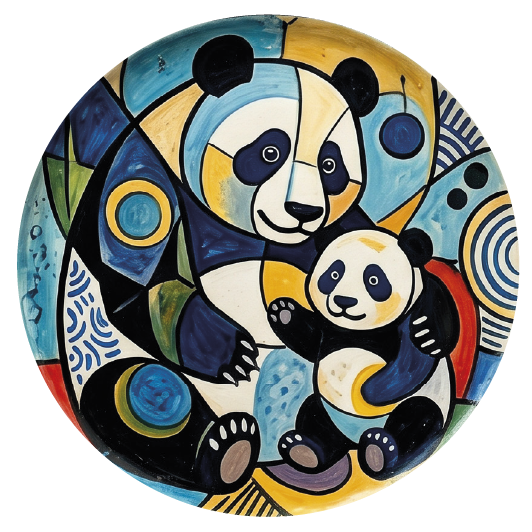 Picasso Panda 01 coaster design