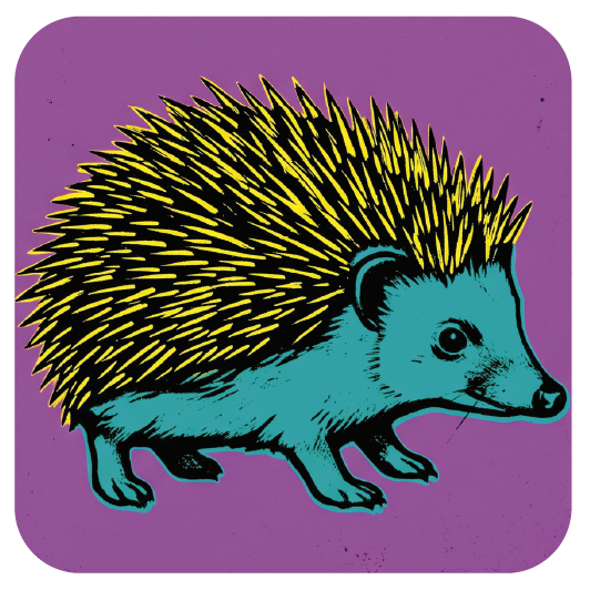Warhol Hedgehog 04 coaster design