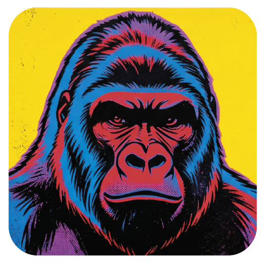 Warhol Gorilla 01 coaster design