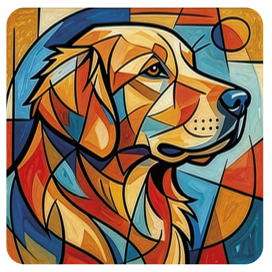 Picasso Dog 12 coaster design