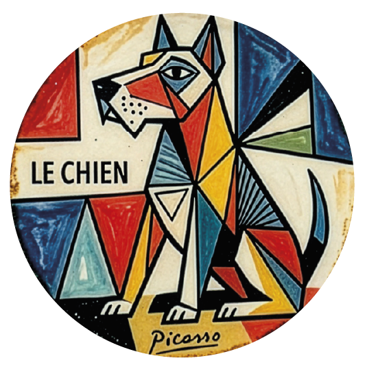 Picasso Dog 01 coaster design