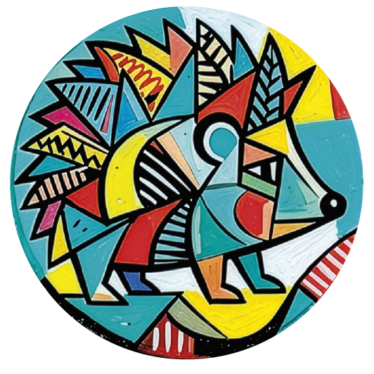Picasso Hedgehog 03 coaster design