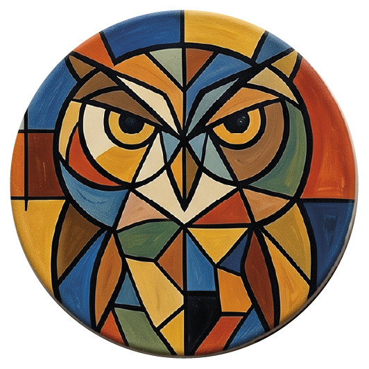 Picasso Owl 01 coaster design