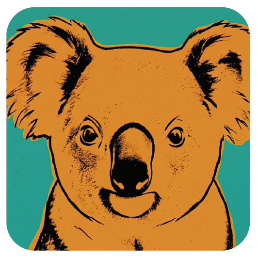 Warhol Koala 03 coaster design