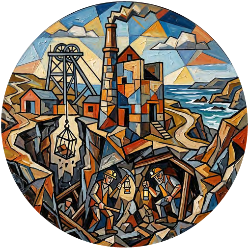 Cornish Mines 02 coaster design