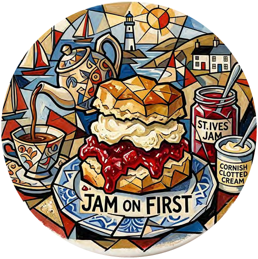 Cornish Cream Tea 04 coaster design