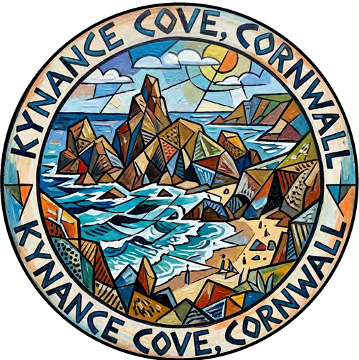 Kynance Cove coaster design