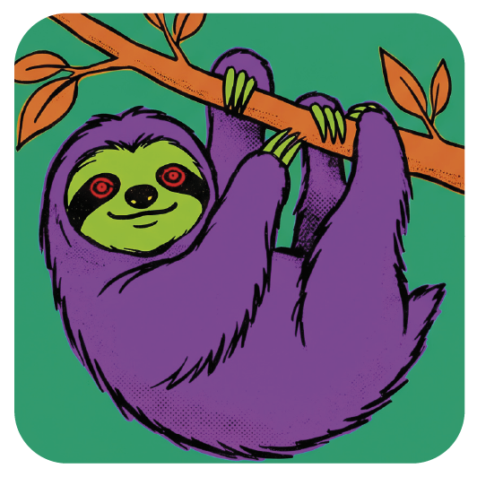 Warhol Sloth 03 coaster design