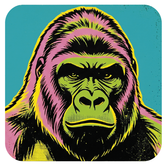 Warhol Gorilla 02 coaster design