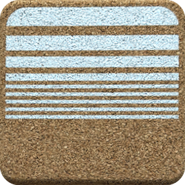 Lines Blue (Square) — scandi geometric cork coaster