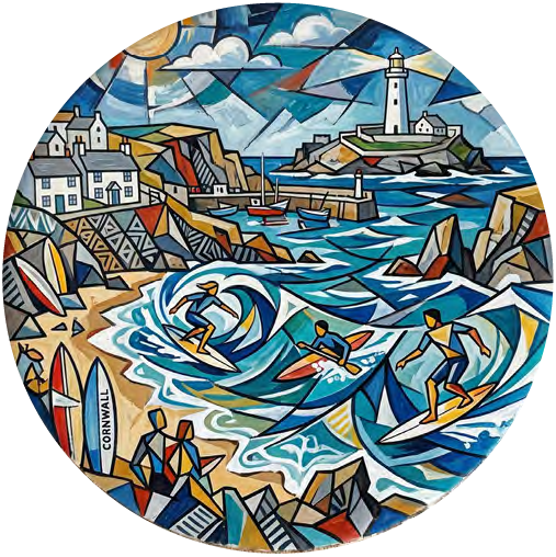 Cornish Surf 07 coaster design