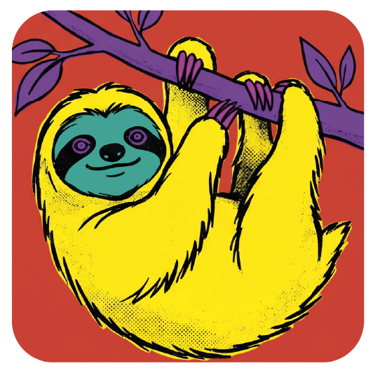 Warhol Sloth 04 coaster design