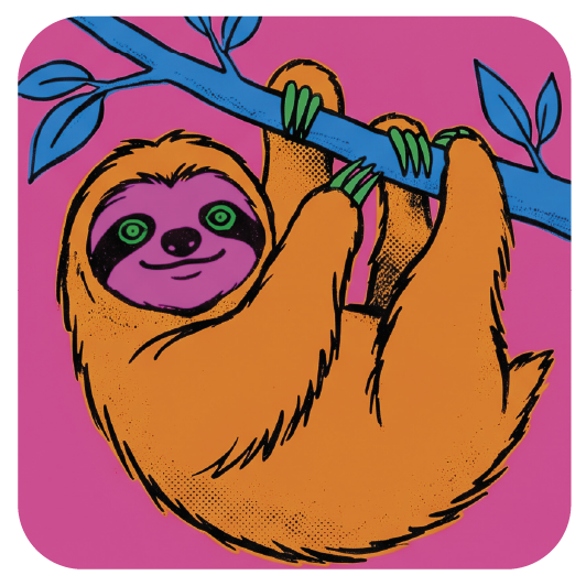 Warhol Sloth 02 coaster design