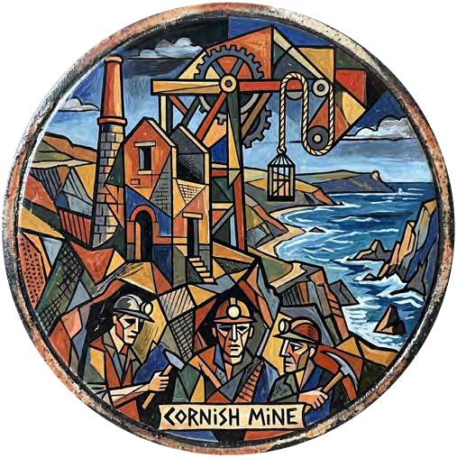 Cornish Mines 04 coaster design