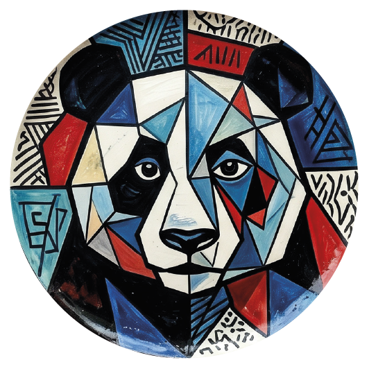 Picasso Panda 03 coaster design