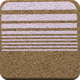 Lines Pink (Square) — scandi geometric cork coaster