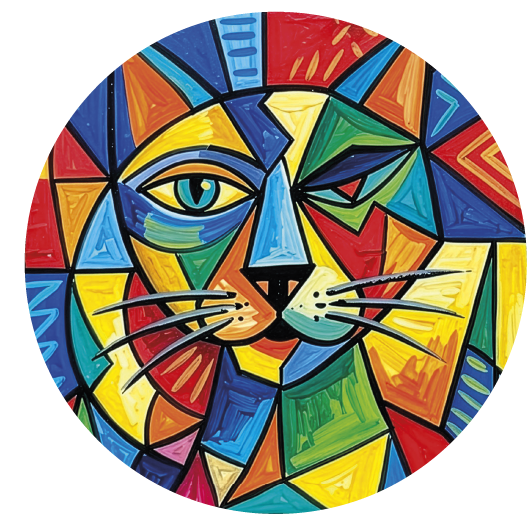 Picasso Cat 04 coaster design