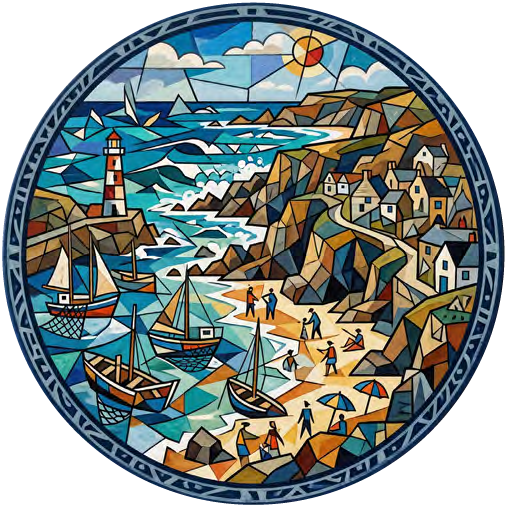 Cornish Beach 04 coaster design