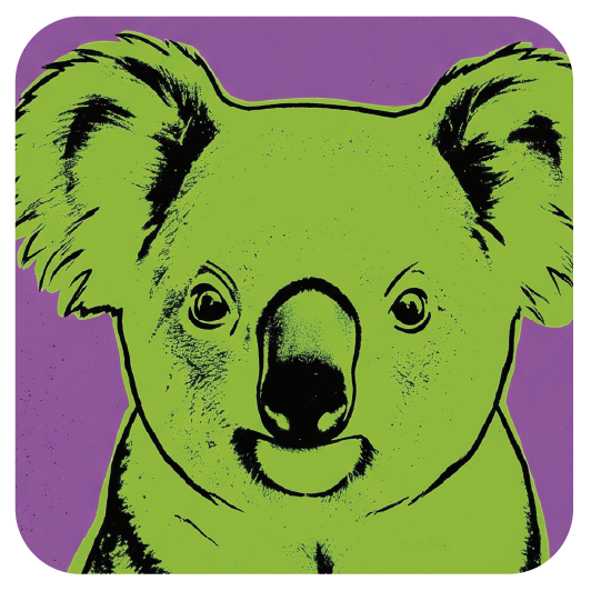 Warhol Koala 04 coaster design