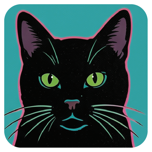 Warhol Cat 01 coaster design