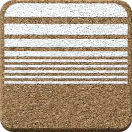 Lines White (Square) — scandi geometric cork coaster