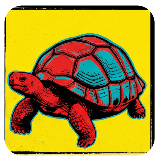 Warhol Tortoise 01 coaster design