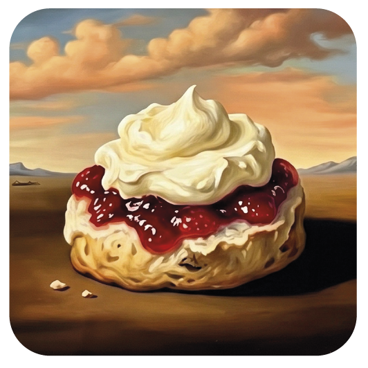 Cornish Cream Tea 02 coaster design
