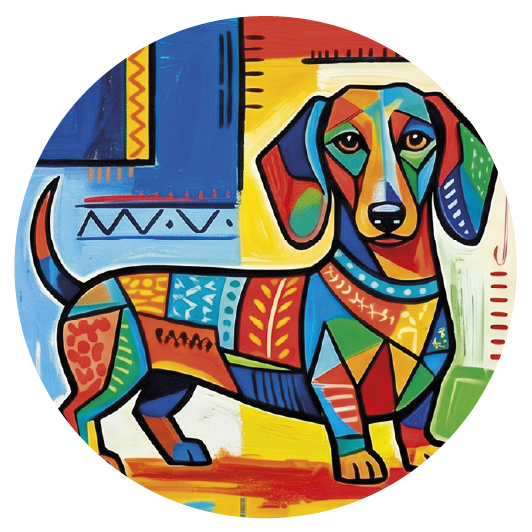 Picasso Dog 05 coaster design