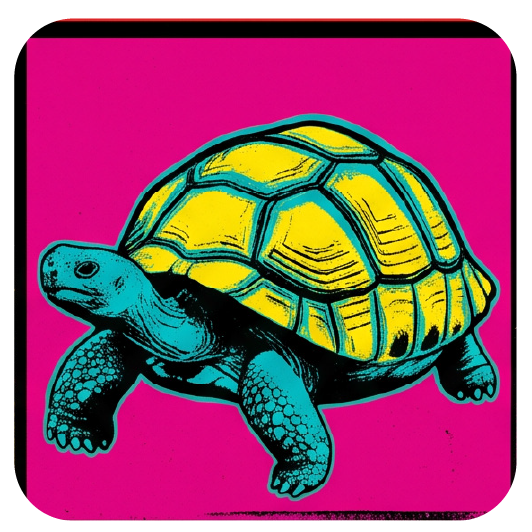 Warhol Tortoise 02 coaster design