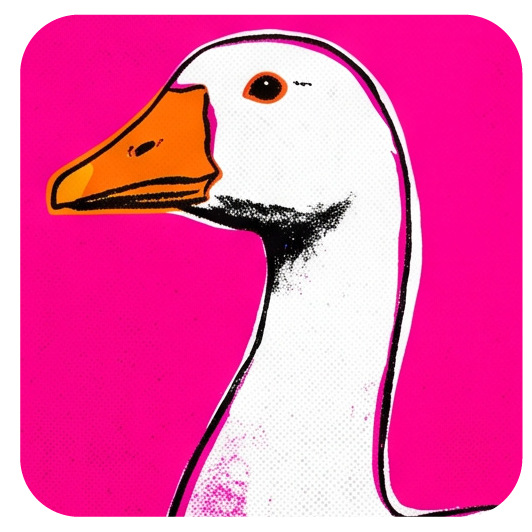 Warhol Goose 01 — Warhol-style pop art cork coaster