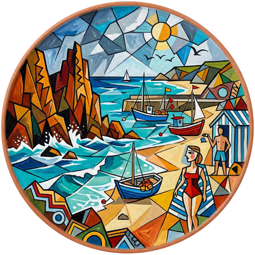 Cornish Beach 03 coaster design