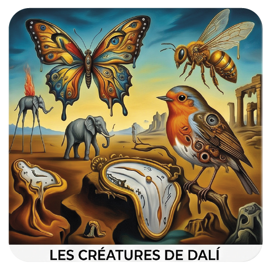 Les Créatures de Dalí coaster design