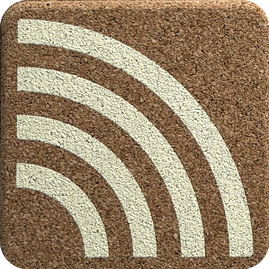 Rainbow Yellow (Square) — scandi geometric cork coaster