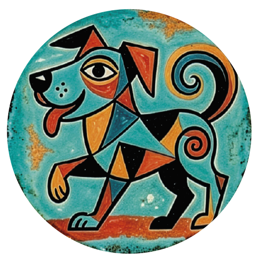 Picasso Dog 02 coaster design