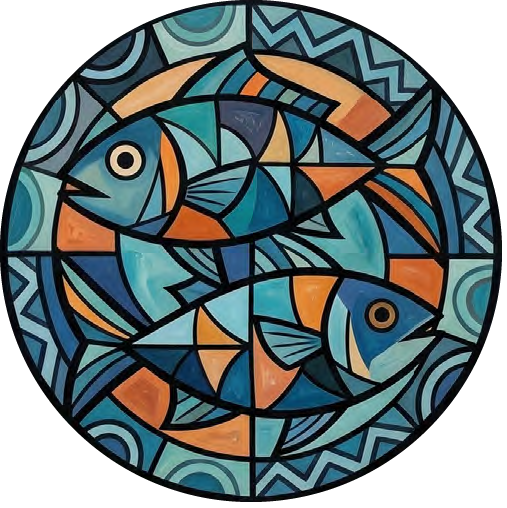 Pisces 02 coaster design